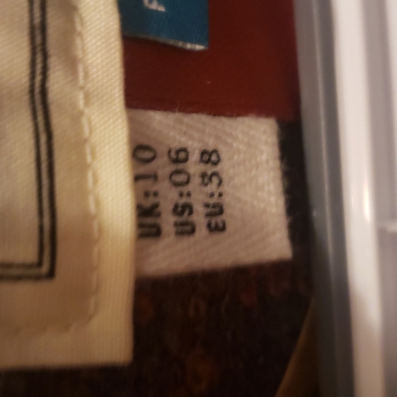 Cartonnier by Anthropologie plaid button up belted coat size 6 - Picture 5 of 5